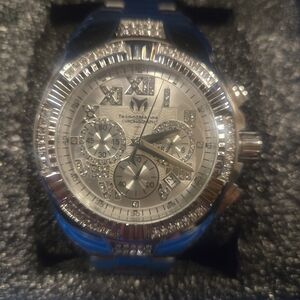Technomarine Silver and Blue Men's Watch With Tags